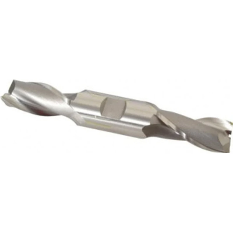 OSG 20mm, 1-9/16 LOC, 7/8 Shank Diam, 5-1/2 OAL, 2 Flute, Cobalt Square End Mill Double End, Uncoated, Spiral Flute, ...